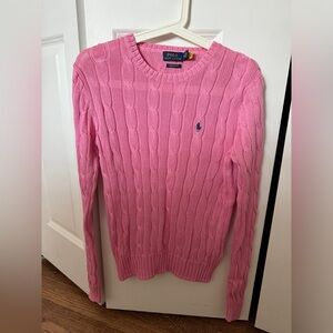 Ralph Lauren cable knit cotton crewneck sweater